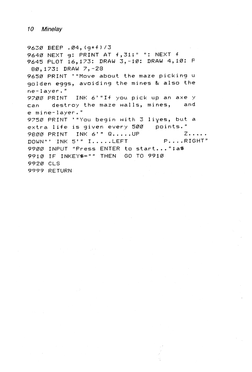 60 Programs For The Sinclair ZX Spectrum - Page 10