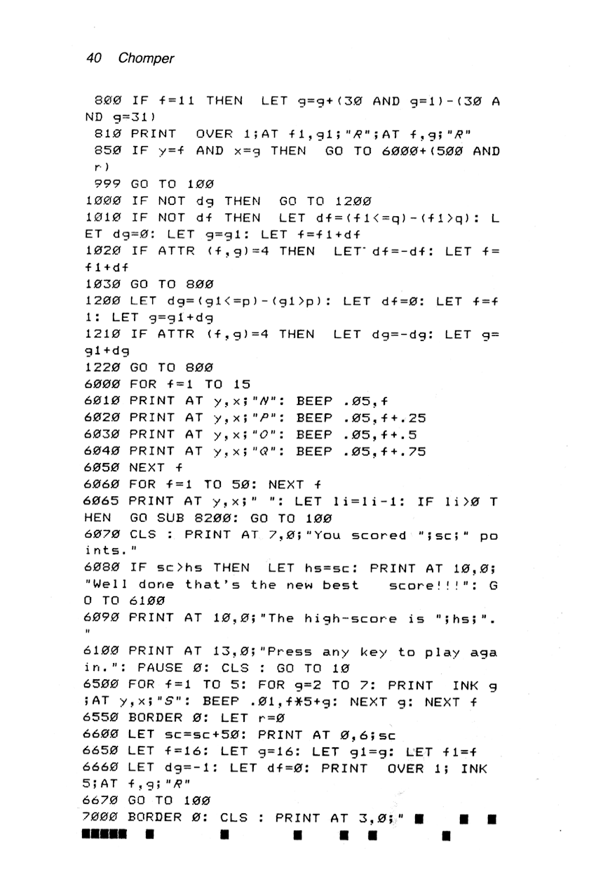 60 Programs For The Sinclair ZX Spectrum - Page 40