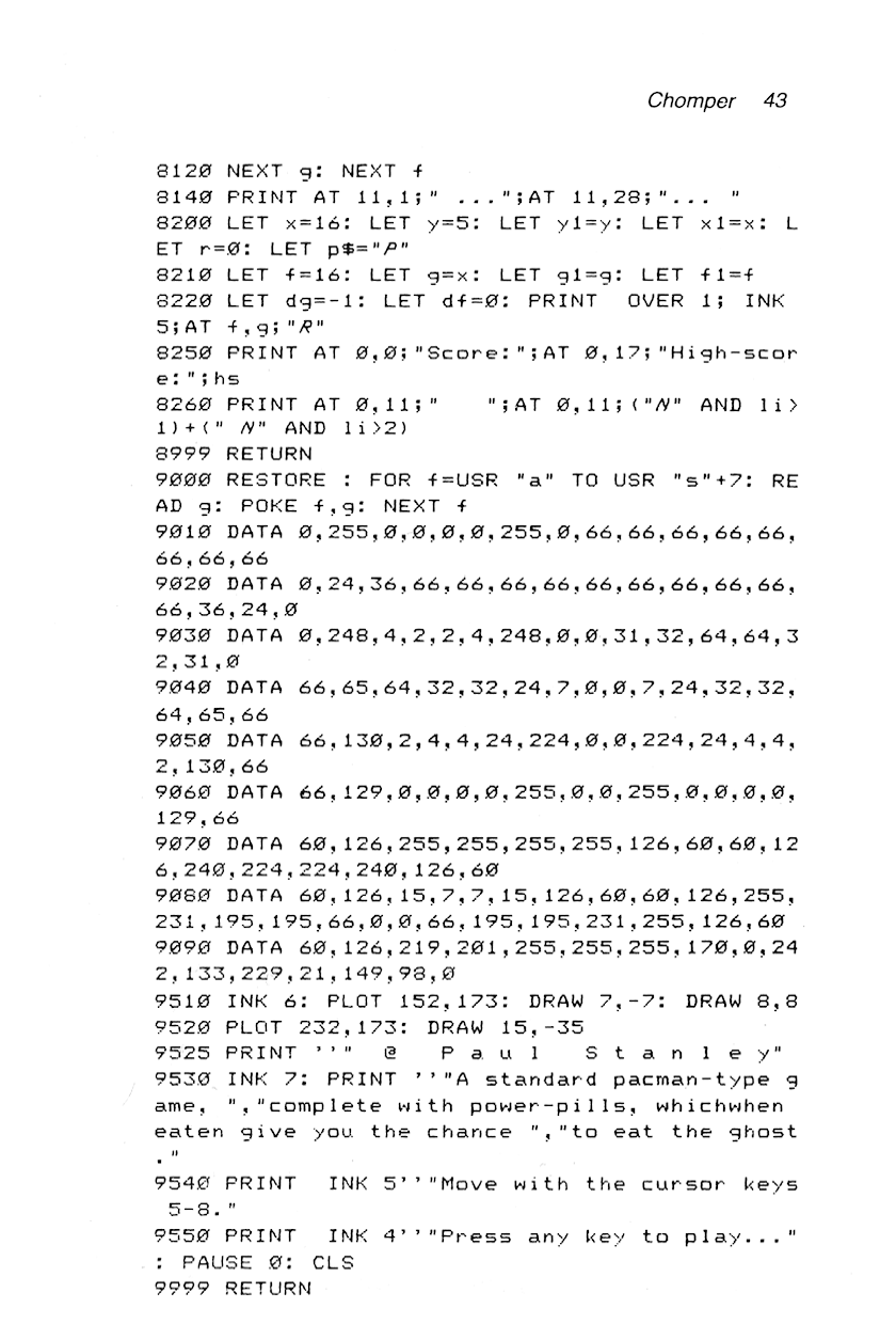 60 Programs For The Sinclair ZX Spectrum - Page 43