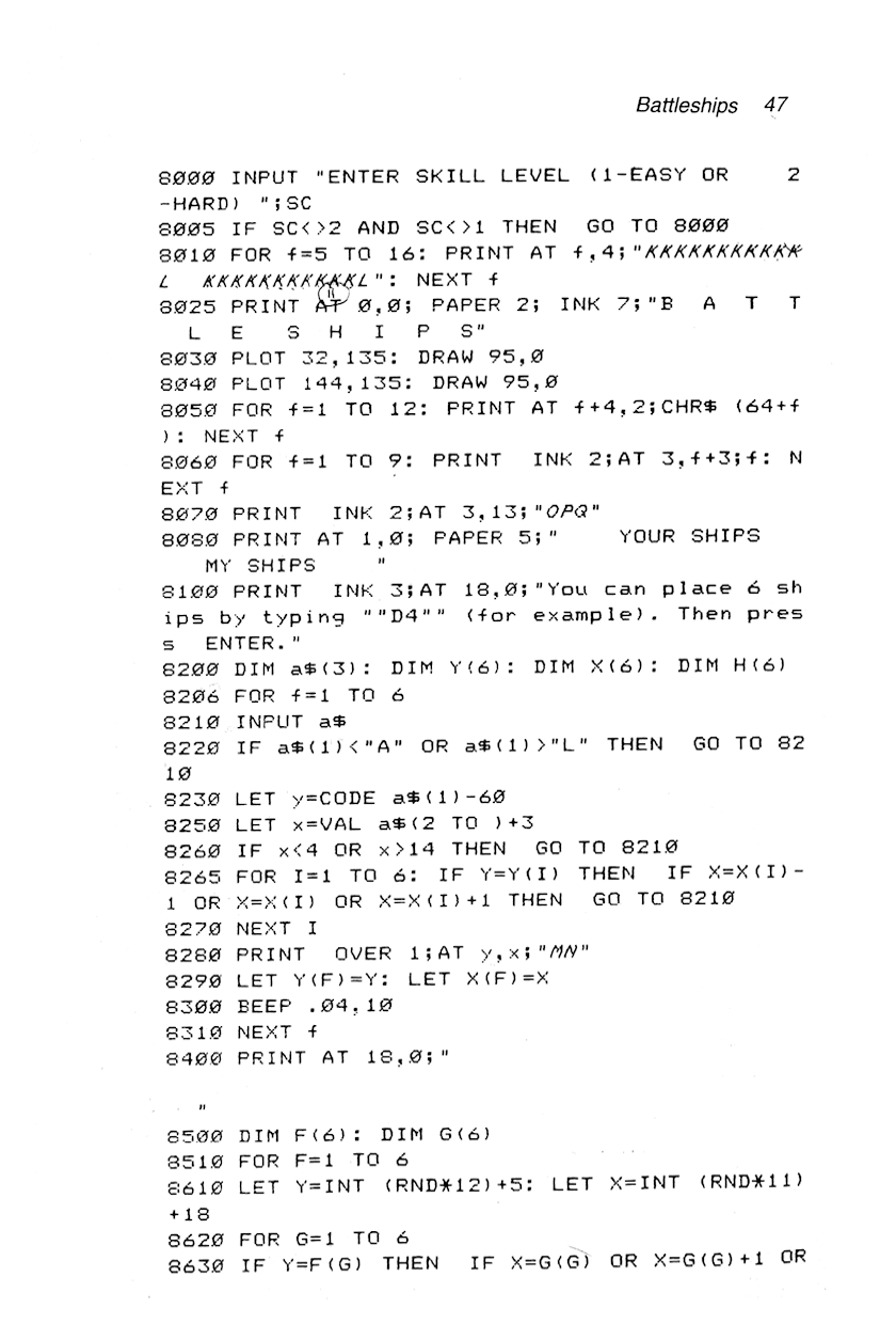 60 Programs For The Sinclair ZX Spectrum - Page 47