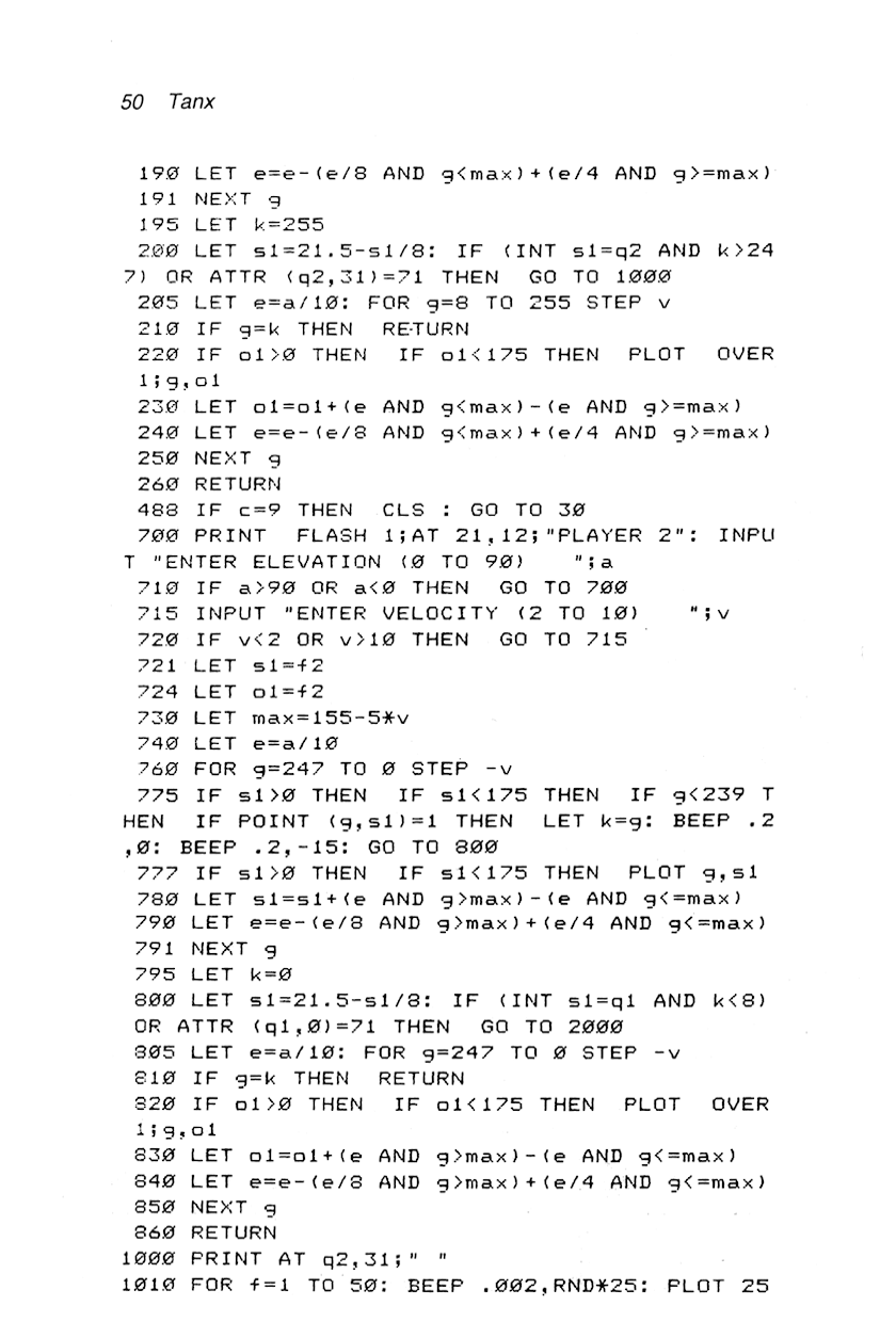 60 Programs For The Sinclair ZX Spectrum - Page 50