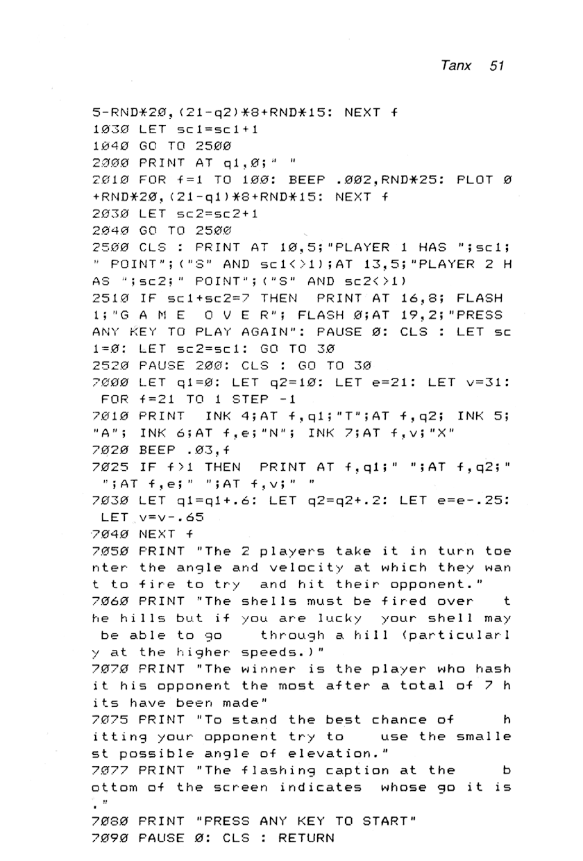 60 Programs For The Sinclair ZX Spectrum - Page 51