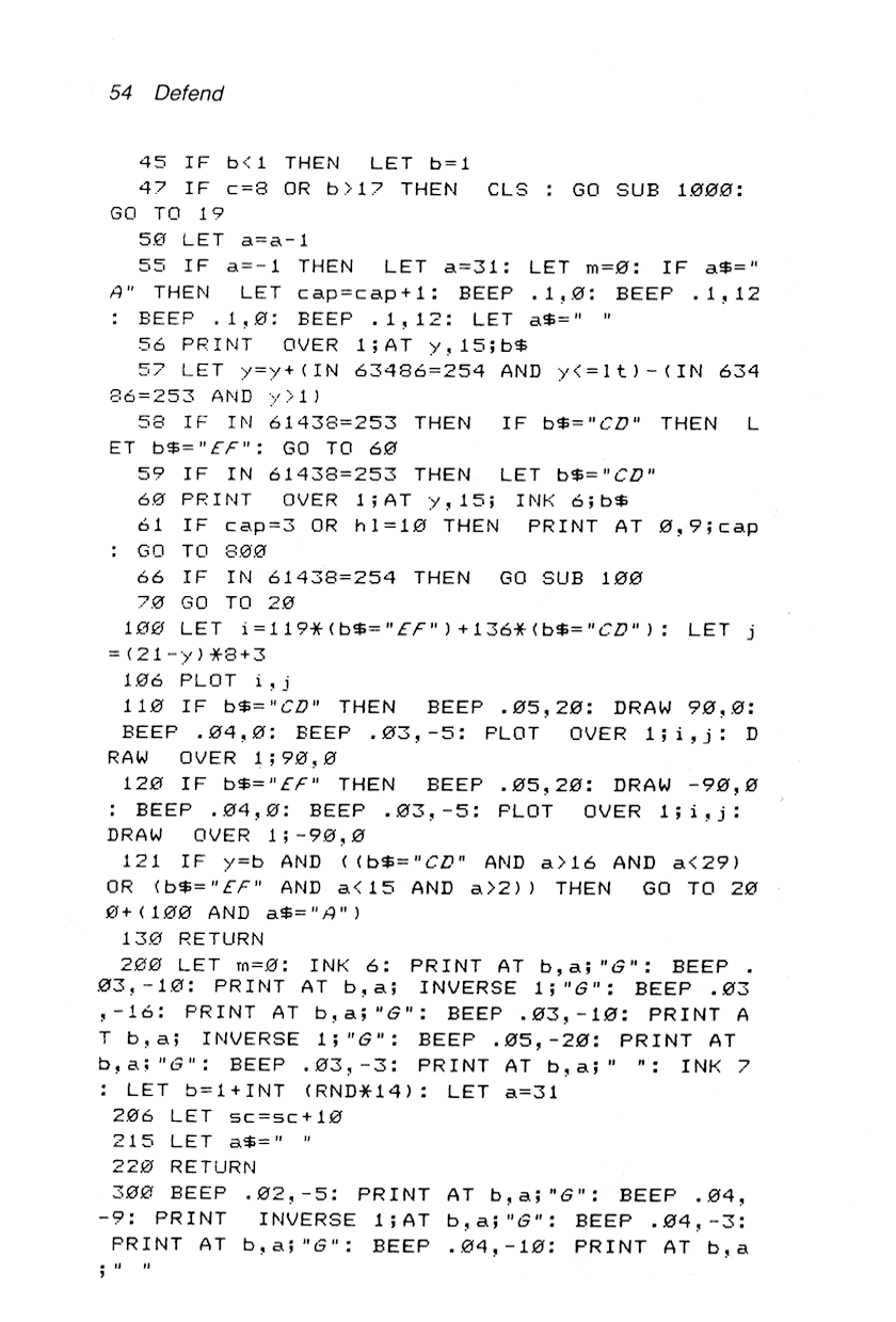 60 Programs For The Sinclair ZX Spectrum - Page 54