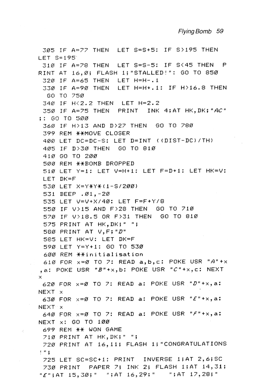 60 Programs For The Sinclair ZX Spectrum - Page 59