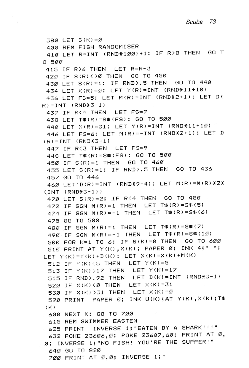 60 Programs For The Sinclair ZX Spectrum - Page 73
