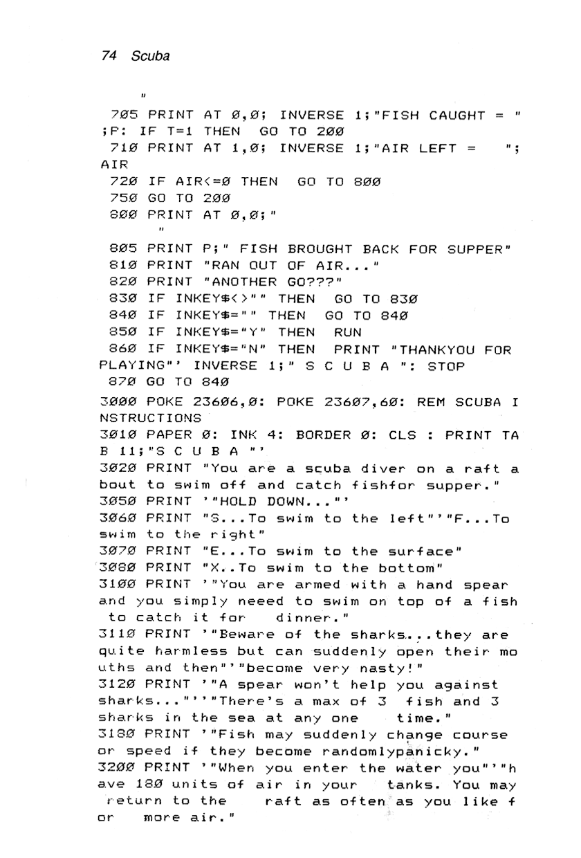 60 Programs For The Sinclair ZX Spectrum - Page 74