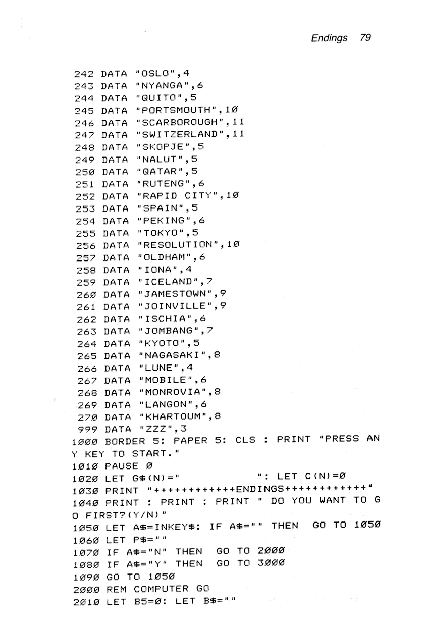 60 Programs For The Sinclair ZX Spectrum - Page 79