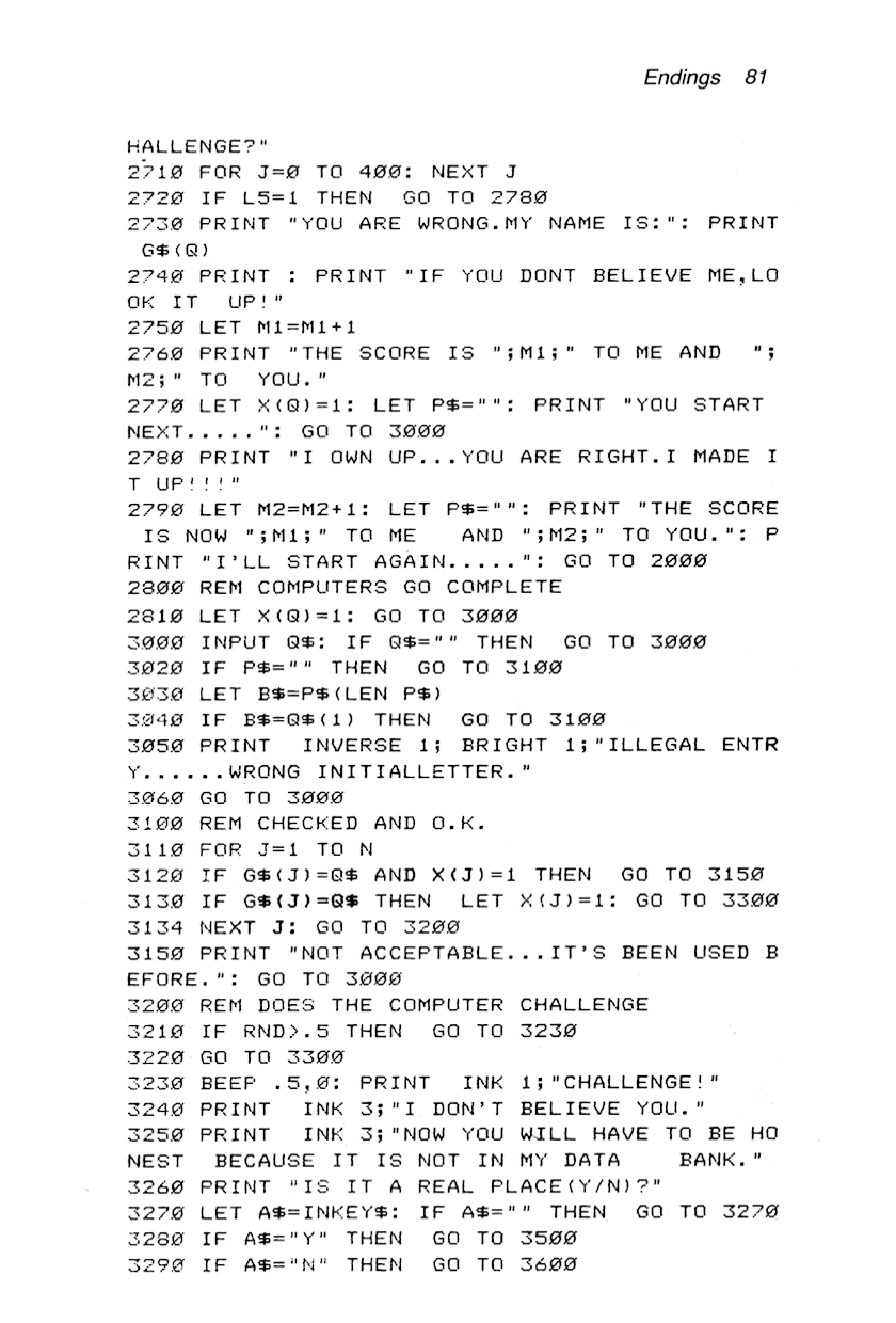60 Programs For The Sinclair ZX Spectrum - Page 81
