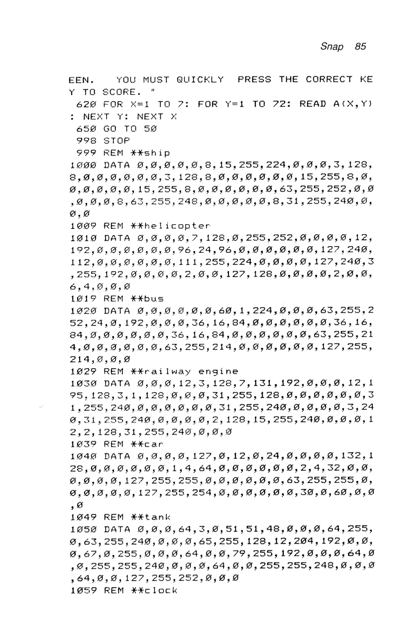 60 Programs For The Sinclair ZX Spectrum - Page 85
