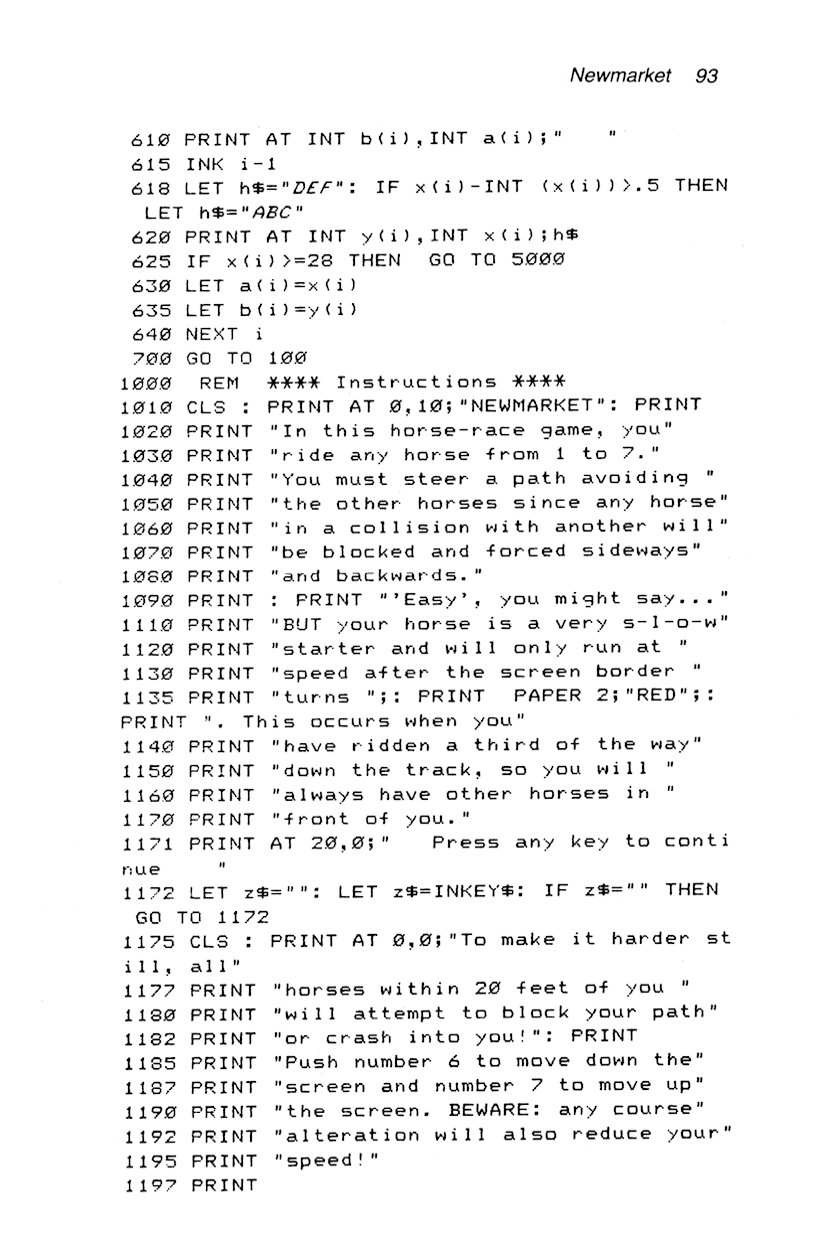 60 Programs For The Sinclair ZX Spectrum - Page 93