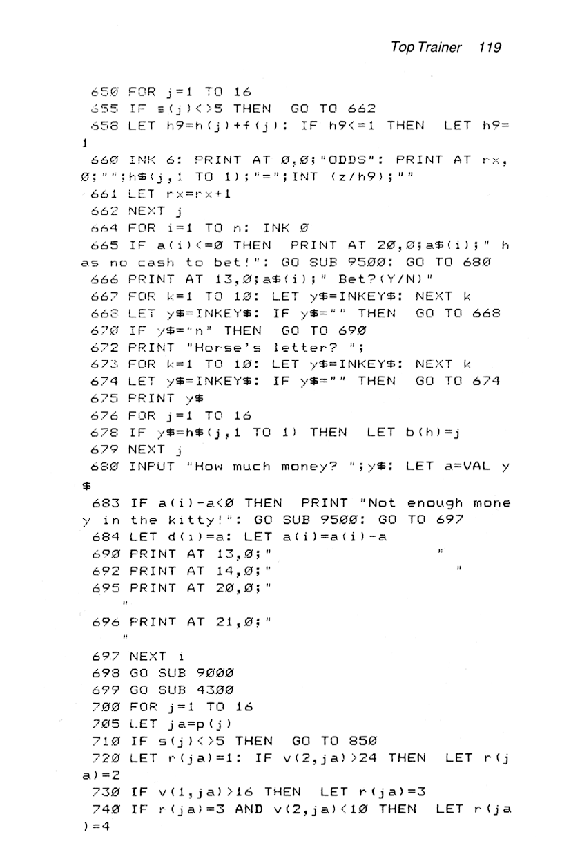60 Programs For The Sinclair ZX Spectrum - Page 119