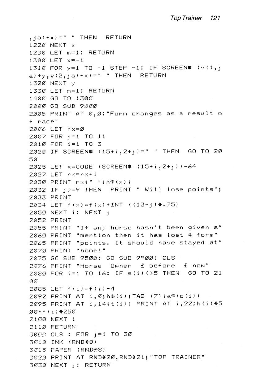 60 Programs For The Sinclair ZX Spectrum - Page 121