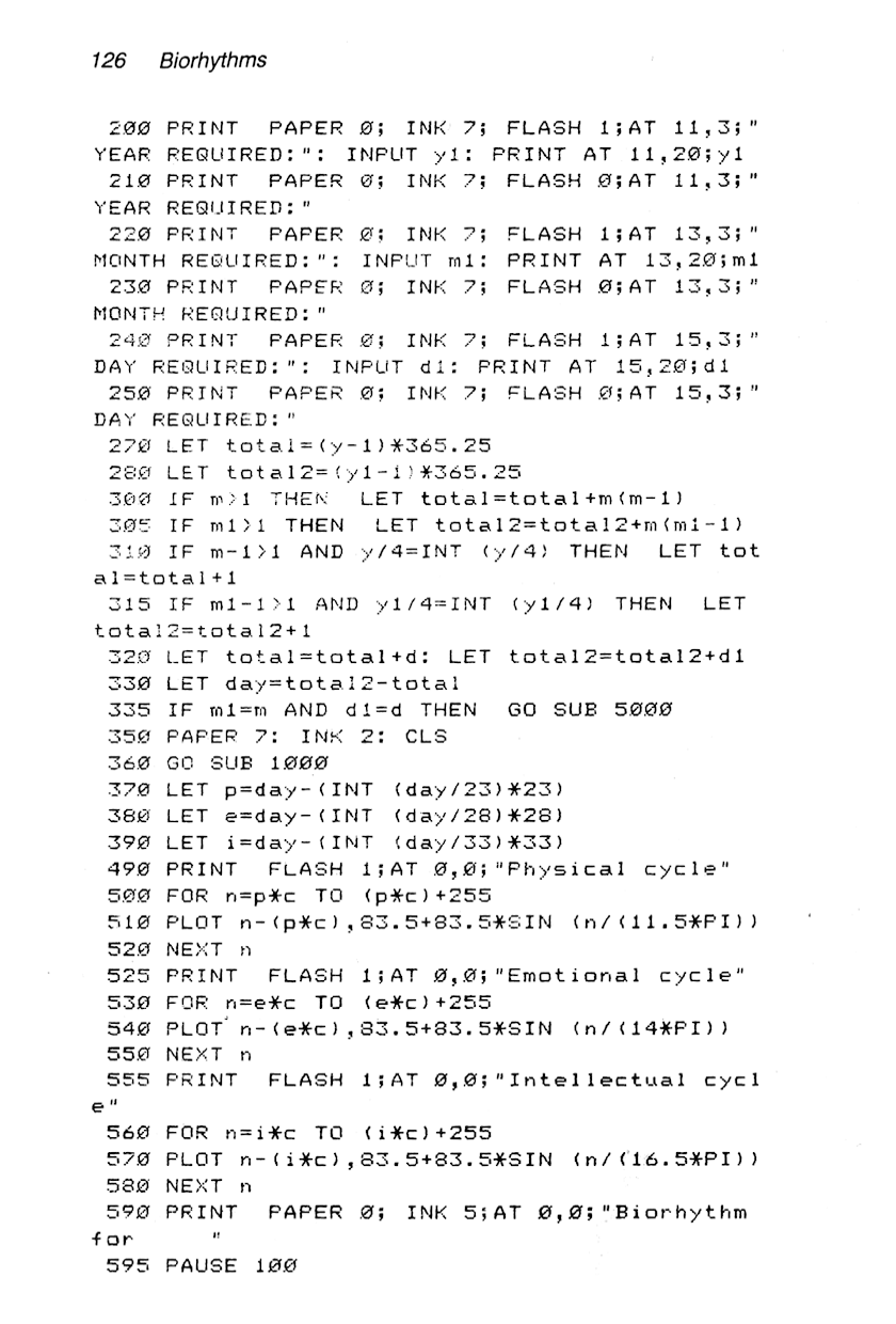 60 Programs For The Sinclair ZX Spectrum - Page 126