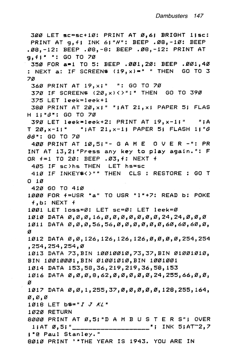 60 Programs For The Sinclair ZX Spectrum - Page 147