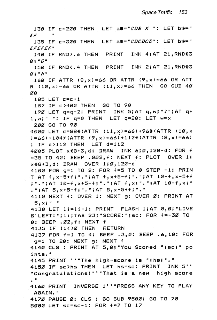 60 Programs For The Sinclair ZX Spectrum - Page 153