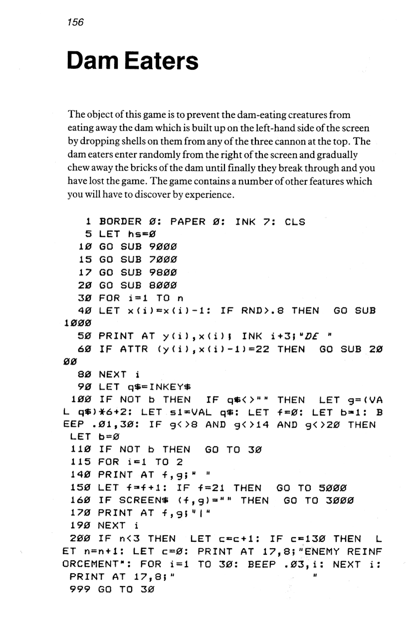 60 Programs For The Sinclair ZX Spectrum - Page 156