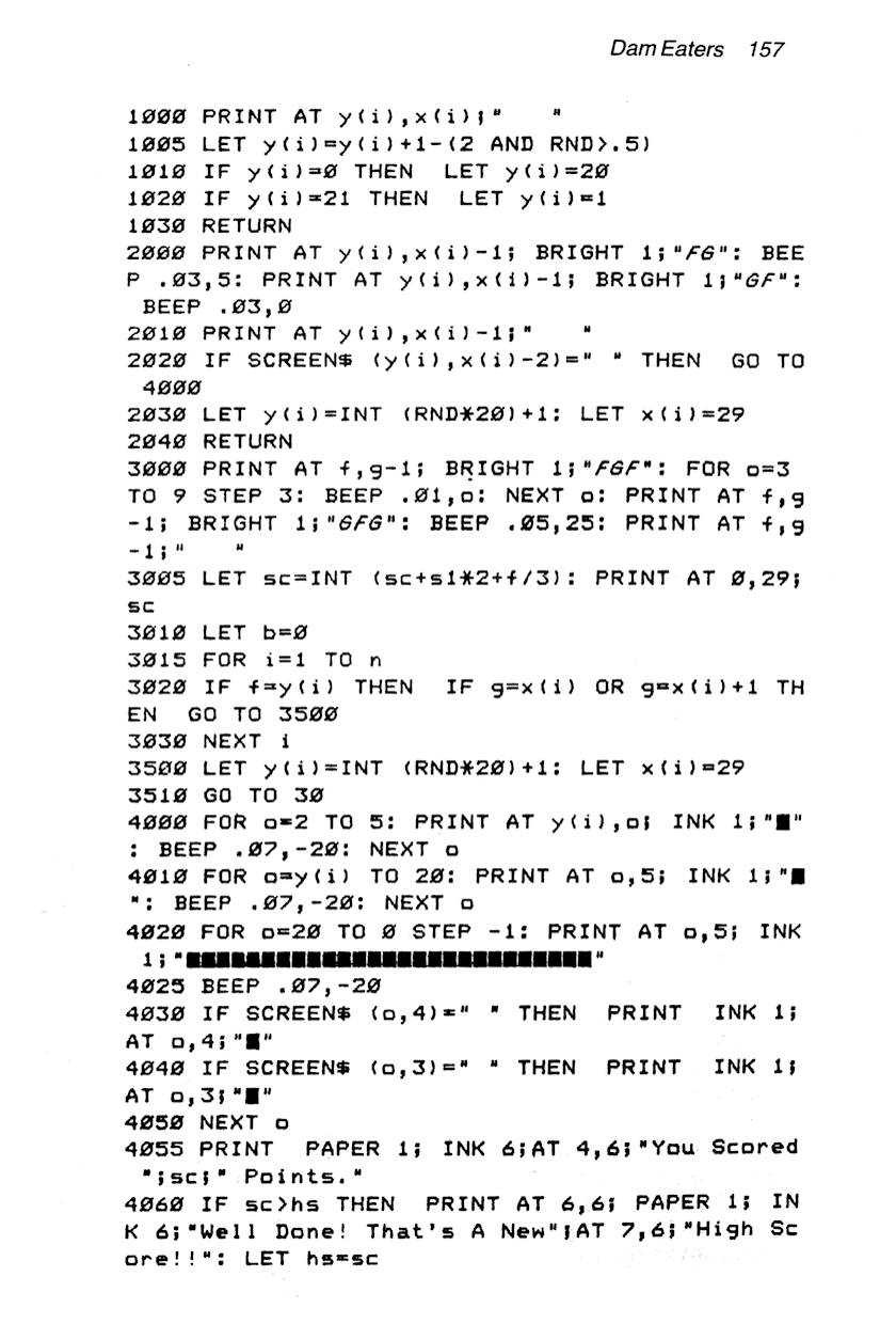 60 Programs For The Sinclair ZX Spectrum - Page 157