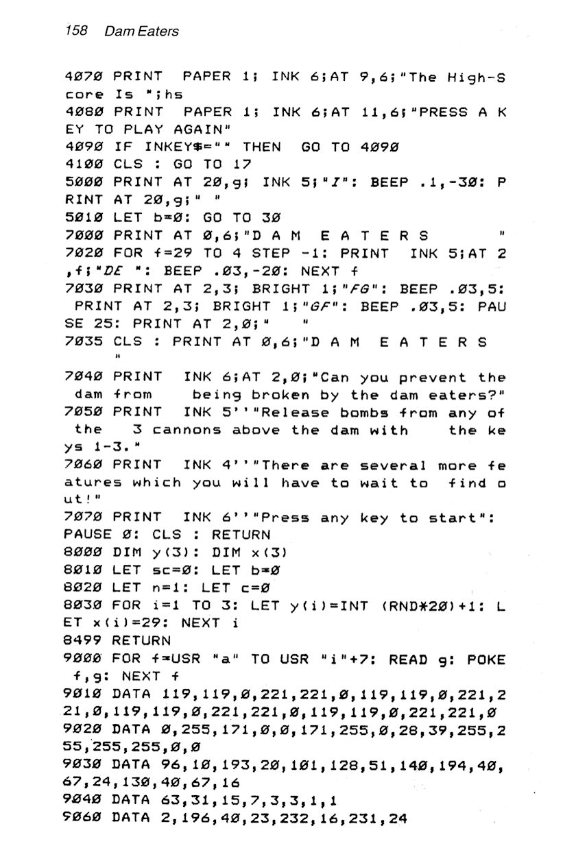 60 Programs For The Sinclair ZX Spectrum - Page 158