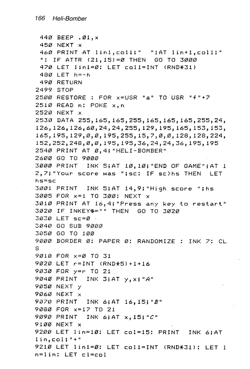 60 Programs For The Sinclair ZX Spectrum - Page 166