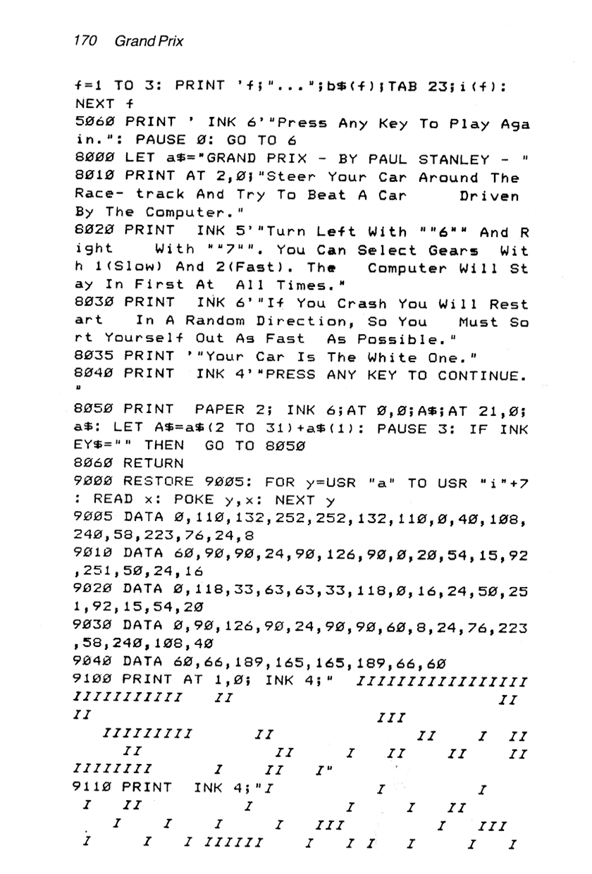 60 Programs For The Sinclair ZX Spectrum - Page 170