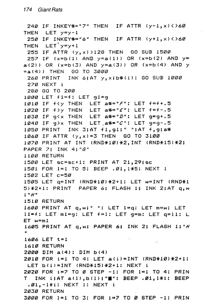 60 Programs For The Sinclair ZX Spectrum - Page 174