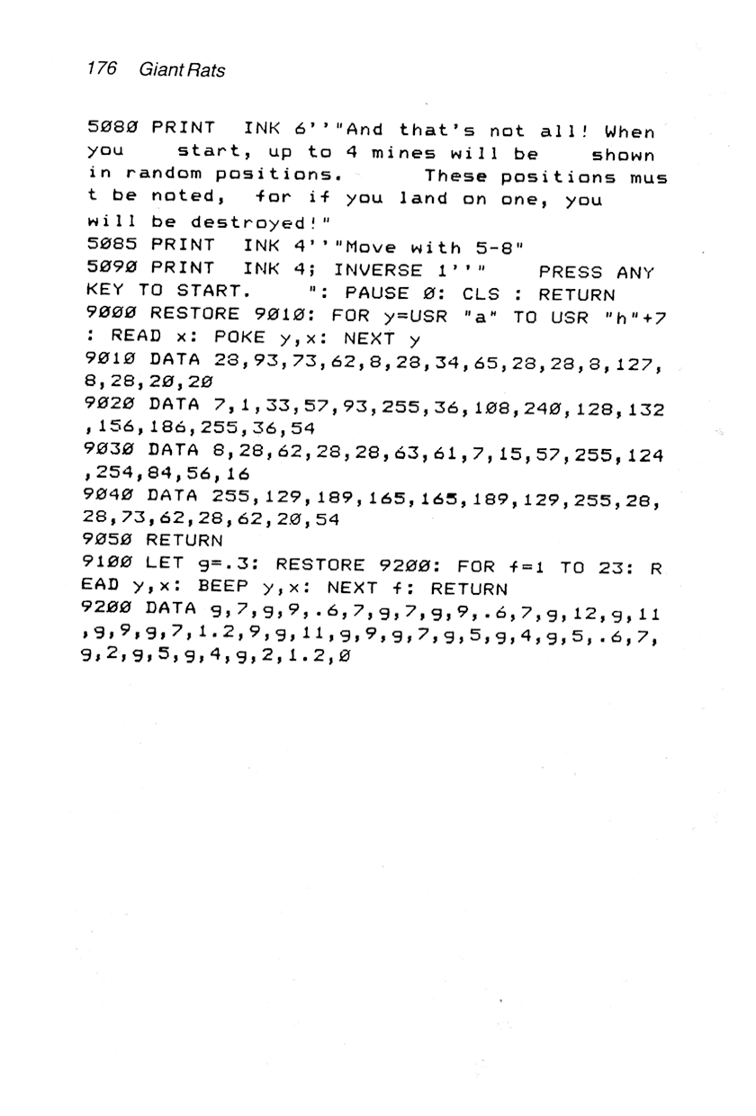 60 Programs For The Sinclair ZX Spectrum - Page 176