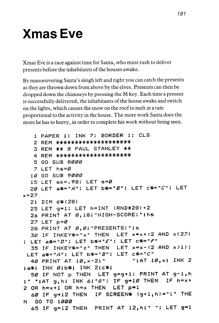 60 Programs For The Sinclair ZX Spectrum - Page 181