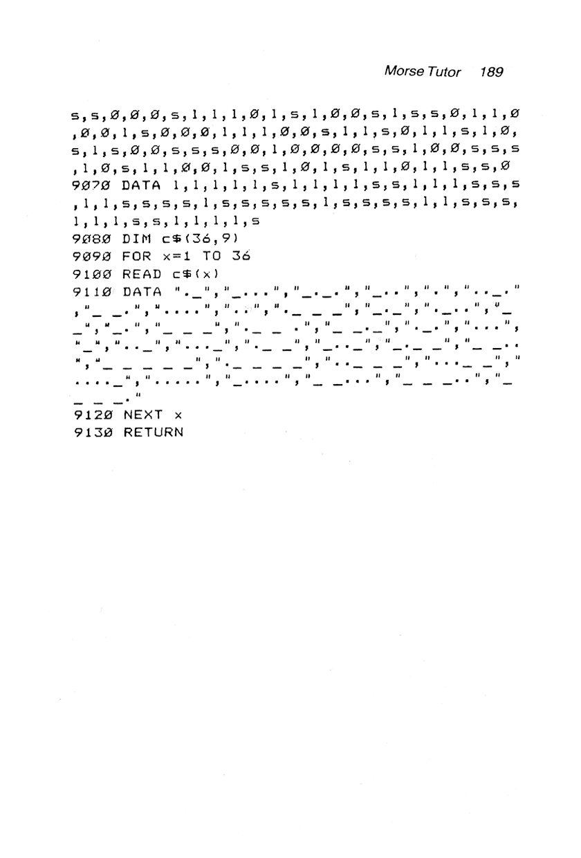 60 Programs For The Sinclair ZX Spectrum - Page 189