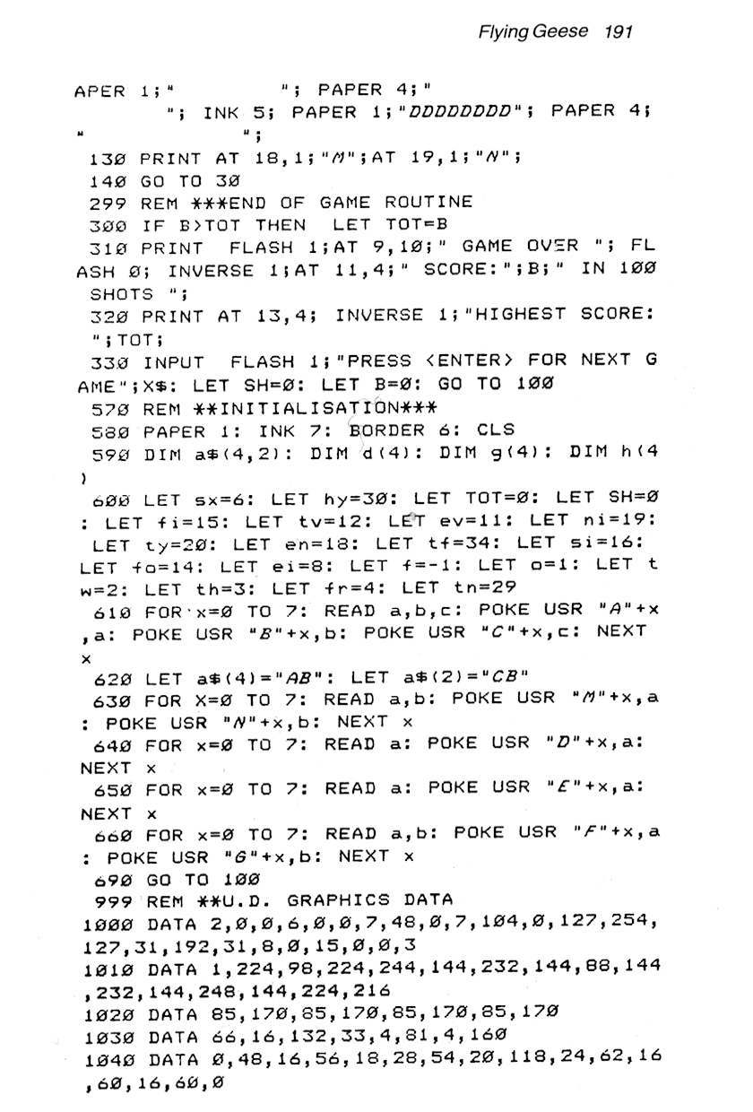60 Programs For The Sinclair ZX Spectrum - Page 191