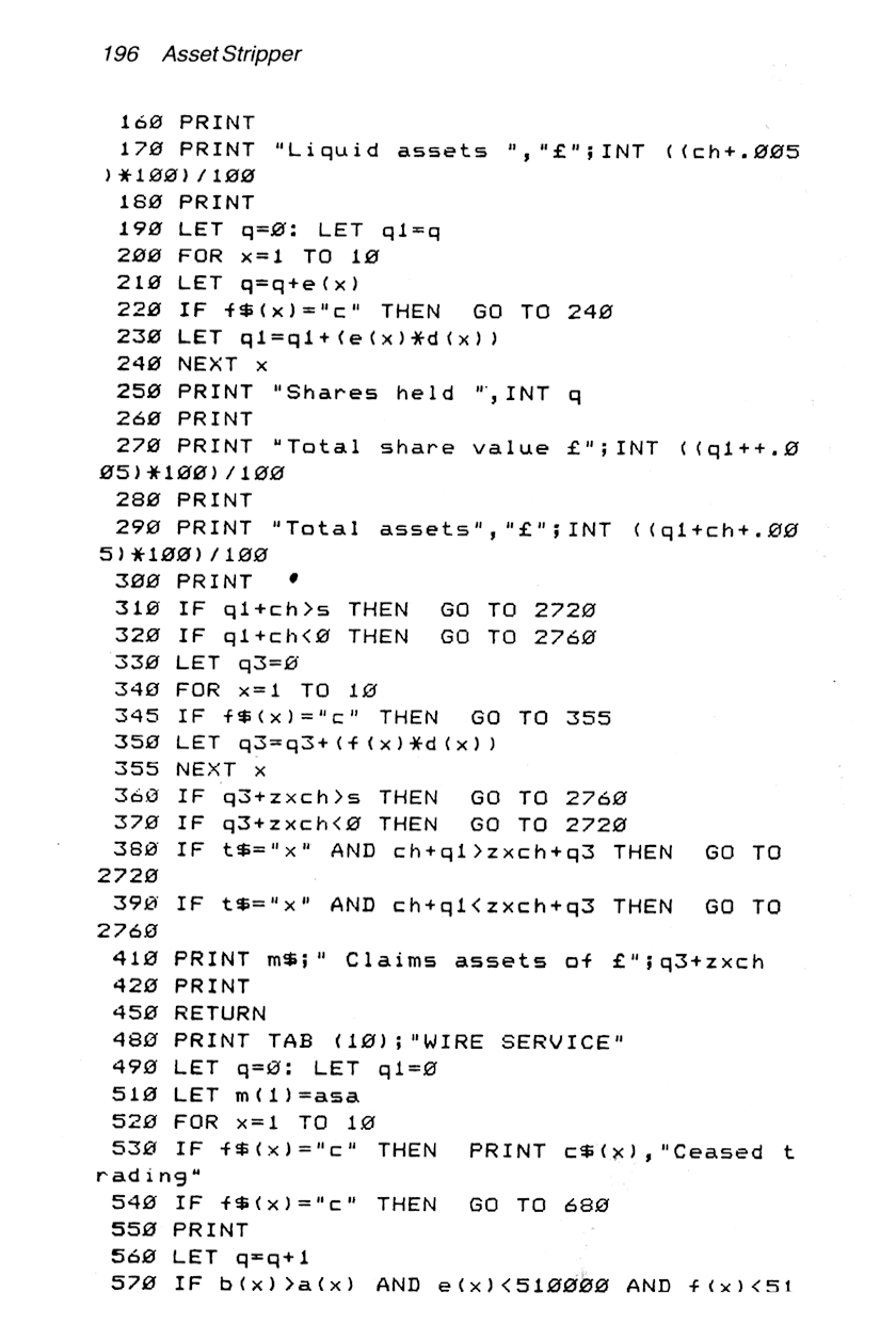 60 Programs For The Sinclair ZX Spectrum - Page 196