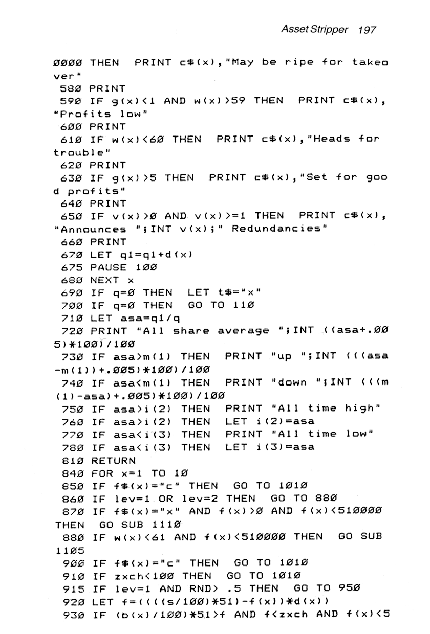 60 Programs For The Sinclair ZX Spectrum - Page 197