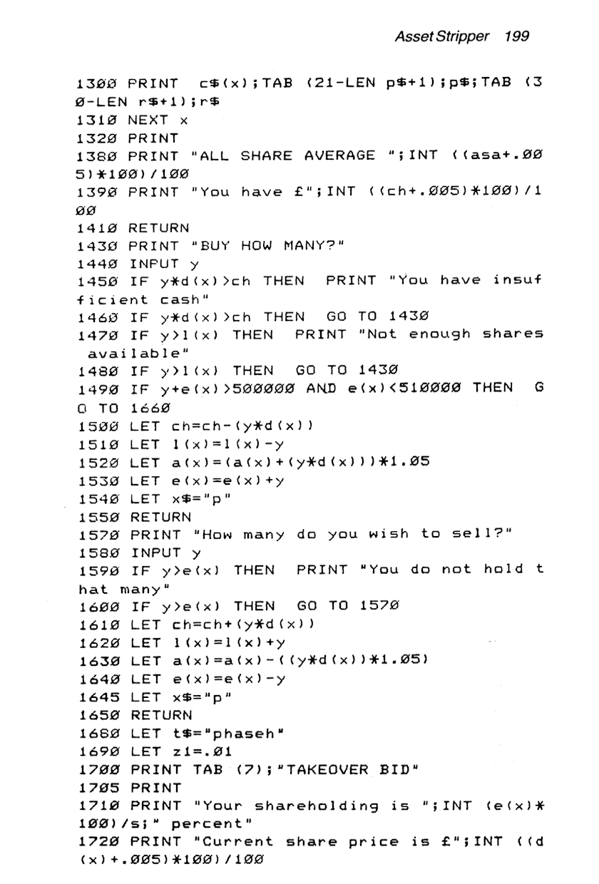 60 Programs For The Sinclair ZX Spectrum - Page 199
