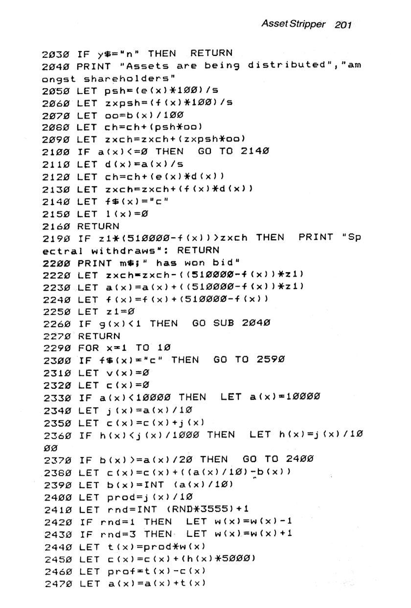 60 Programs For The Sinclair ZX Spectrum - Page 201