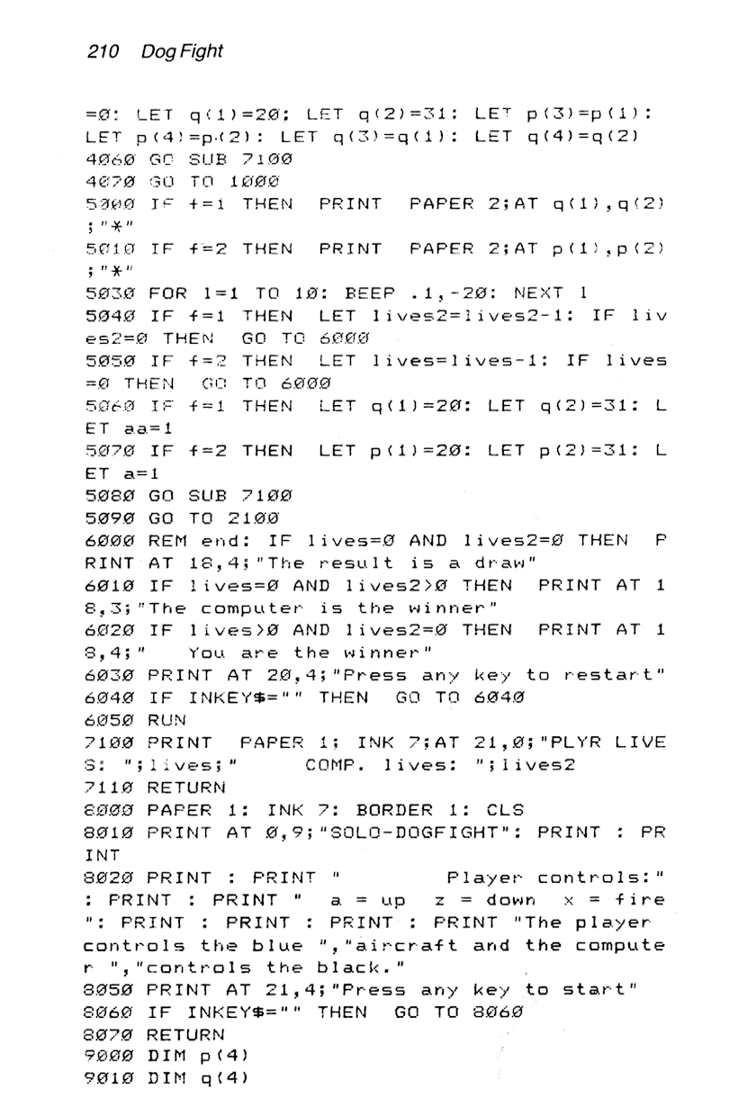 60 Programs For The Sinclair ZX Spectrum - Page 210