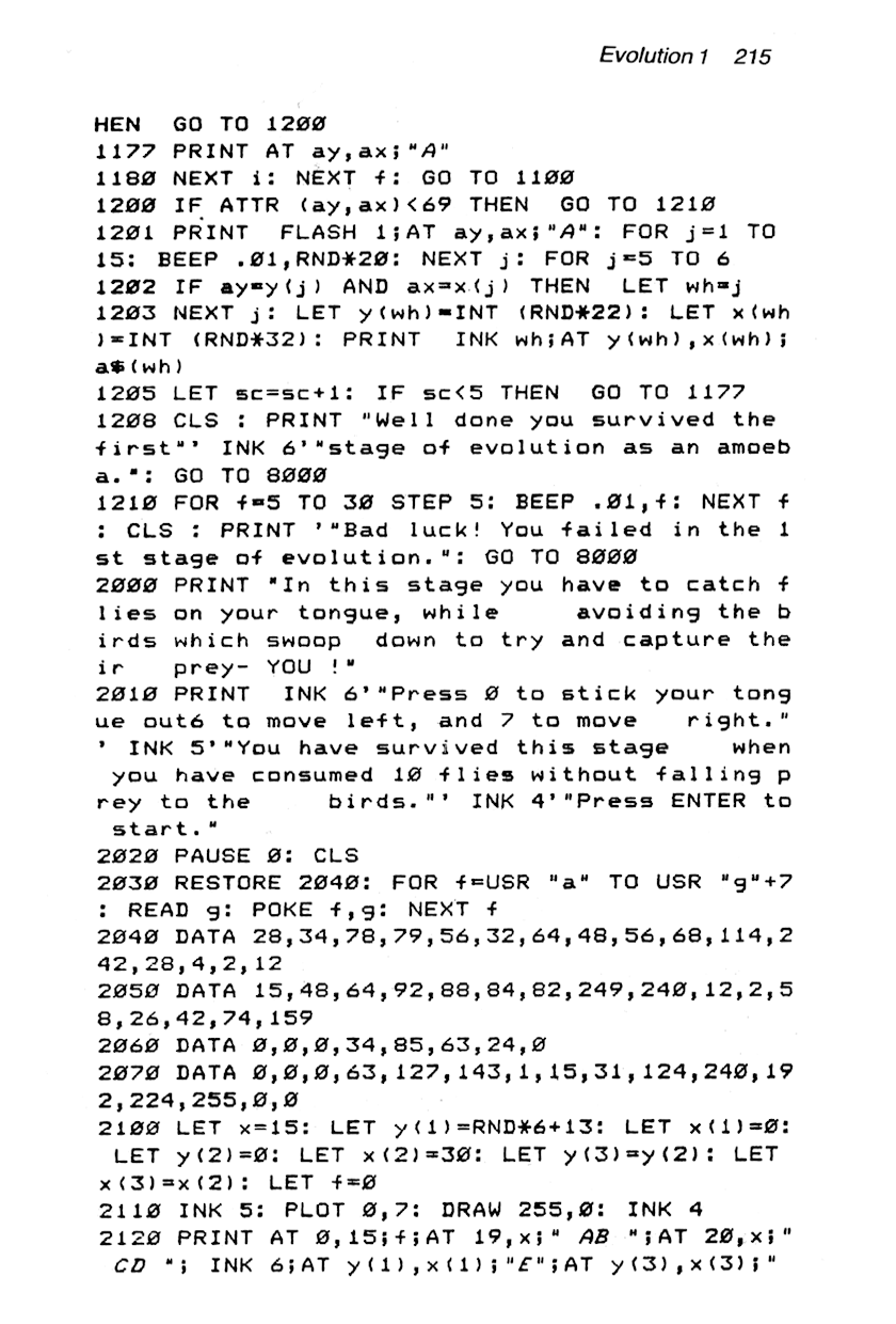 60 Programs For The Sinclair ZX Spectrum - Page 215
