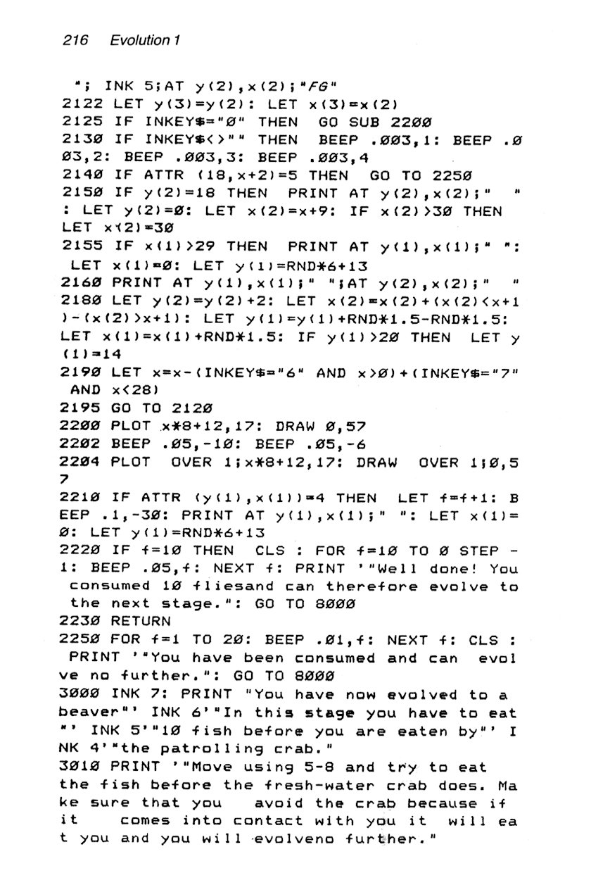 60 Programs For The Sinclair ZX Spectrum - Page 216