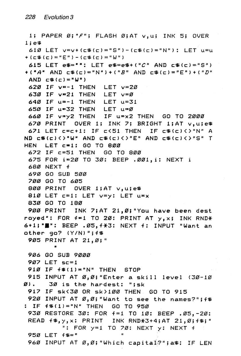 60 Programs For The Sinclair ZX Spectrum - Page 228