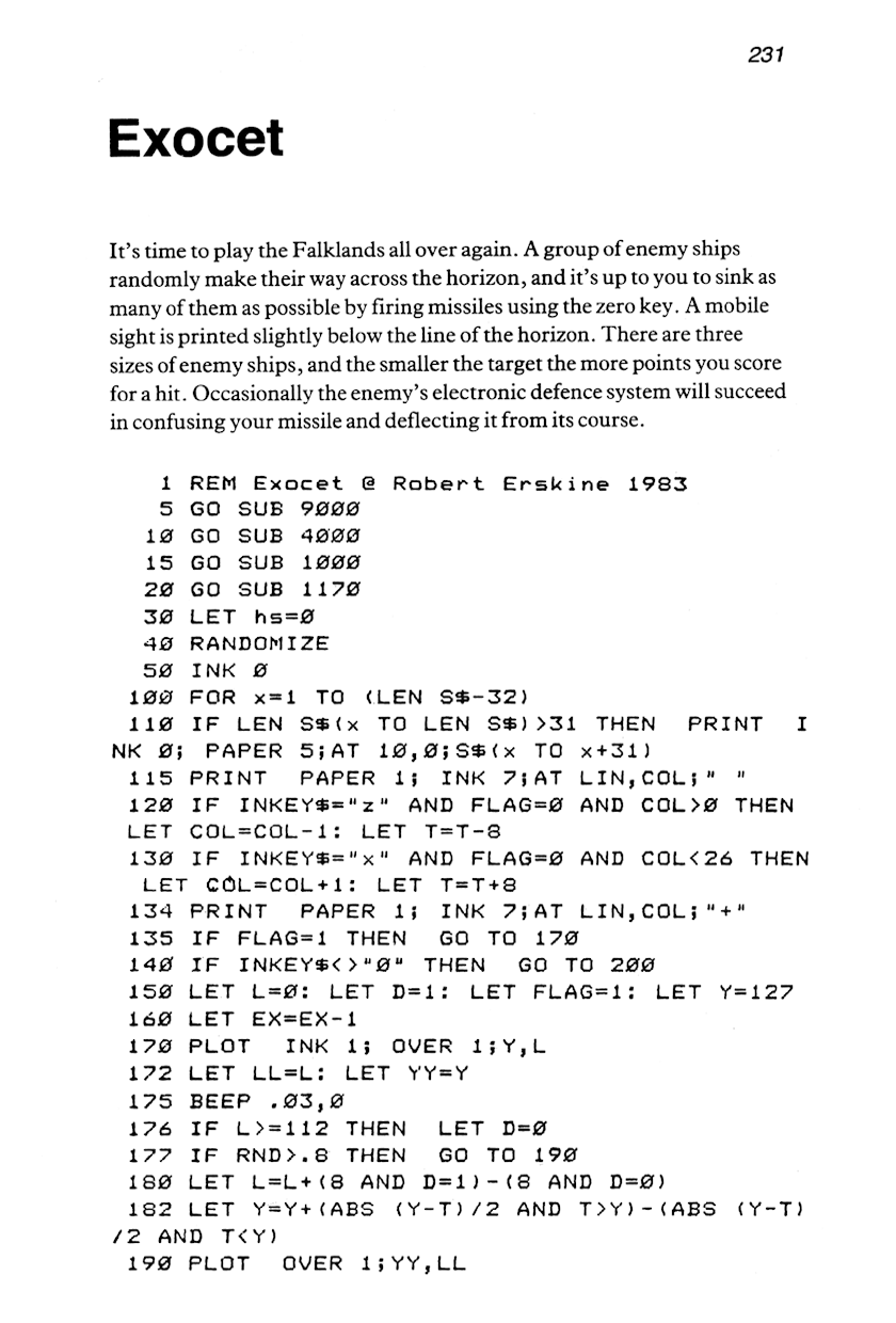 60 Programs For The Sinclair ZX Spectrum - Page 231