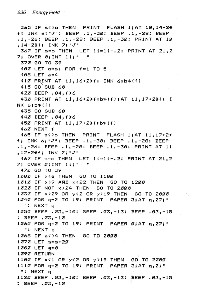 60 Programs For The Sinclair ZX Spectrum - Page 236