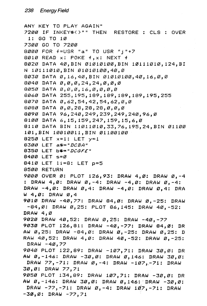 60 Programs For The Sinclair ZX Spectrum - Page 238