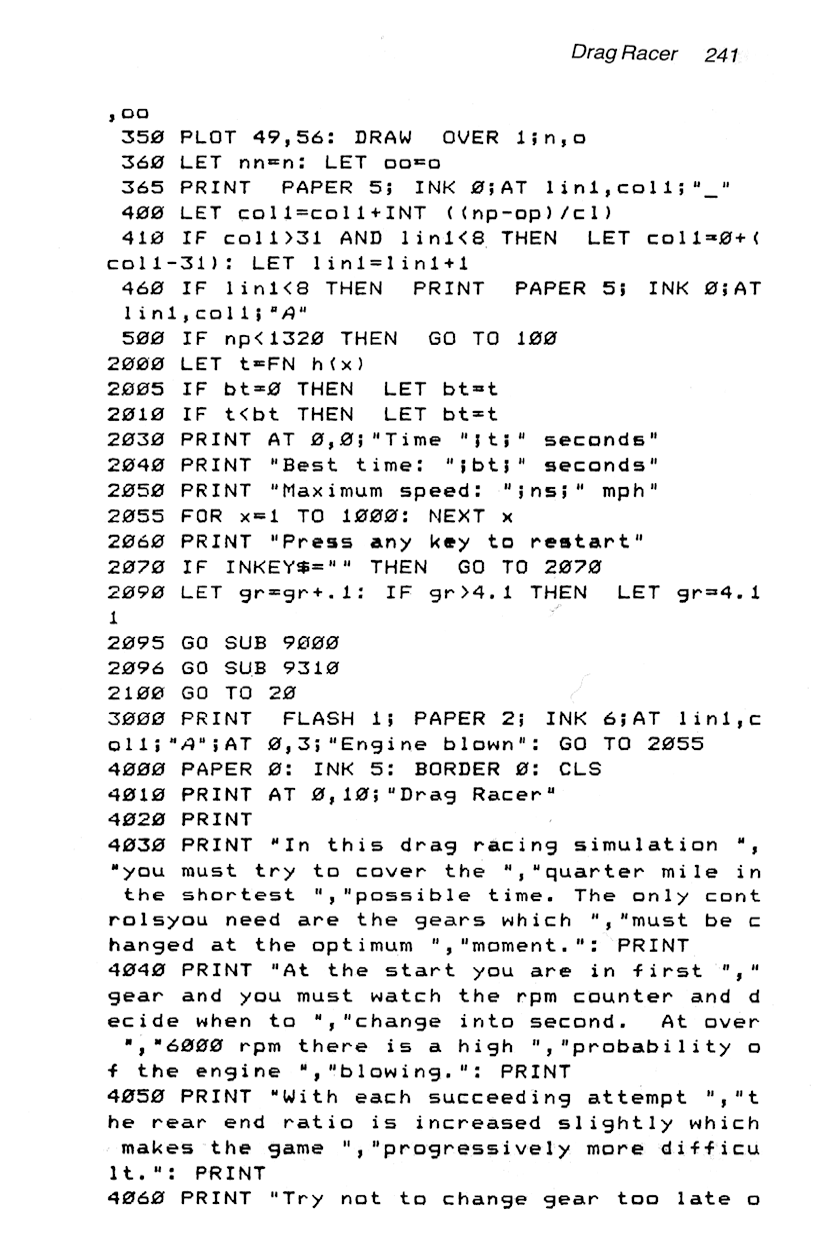 60 Programs For The Sinclair ZX Spectrum - Page 241