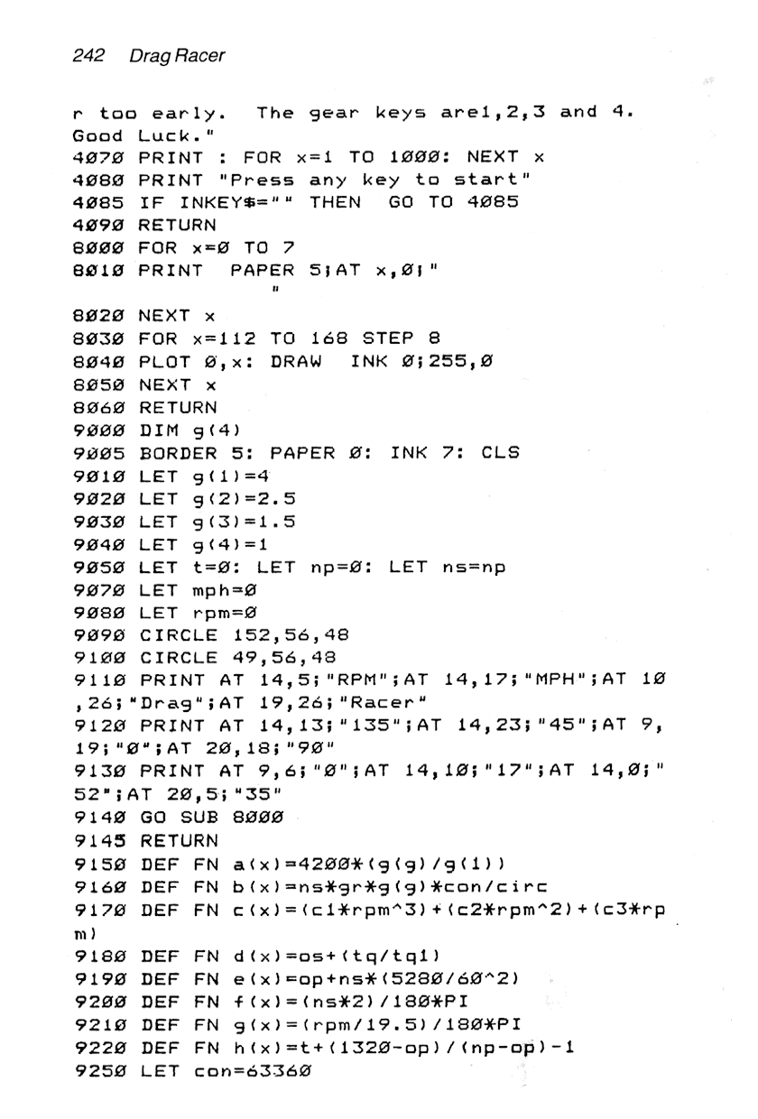 60 Programs For The Sinclair ZX Spectrum - Page 242