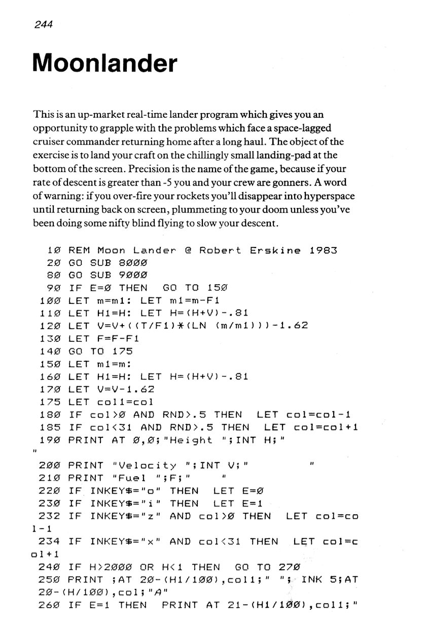 60 Programs For The Sinclair ZX Spectrum - Page 244