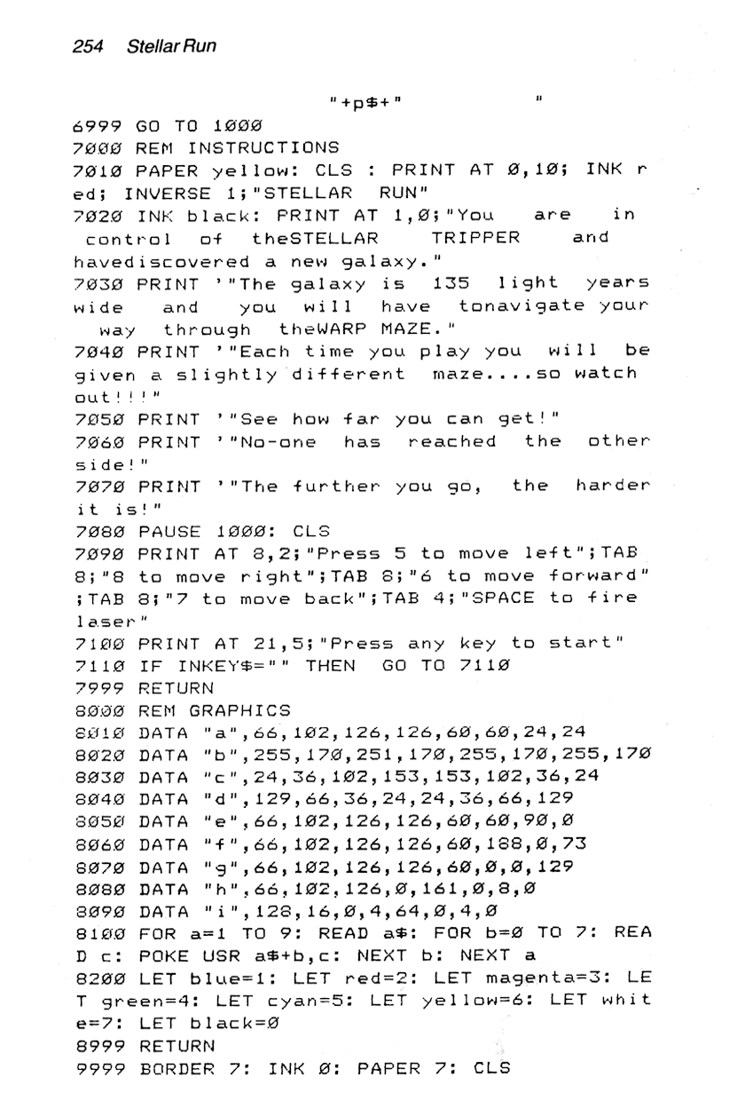 60 Programs For The Sinclair ZX Spectrum - Page 254