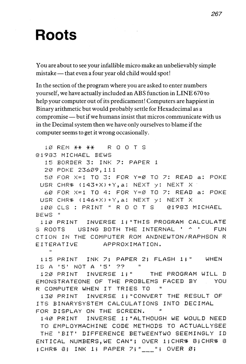 60 Programs For The Sinclair ZX Spectrum - Page 267