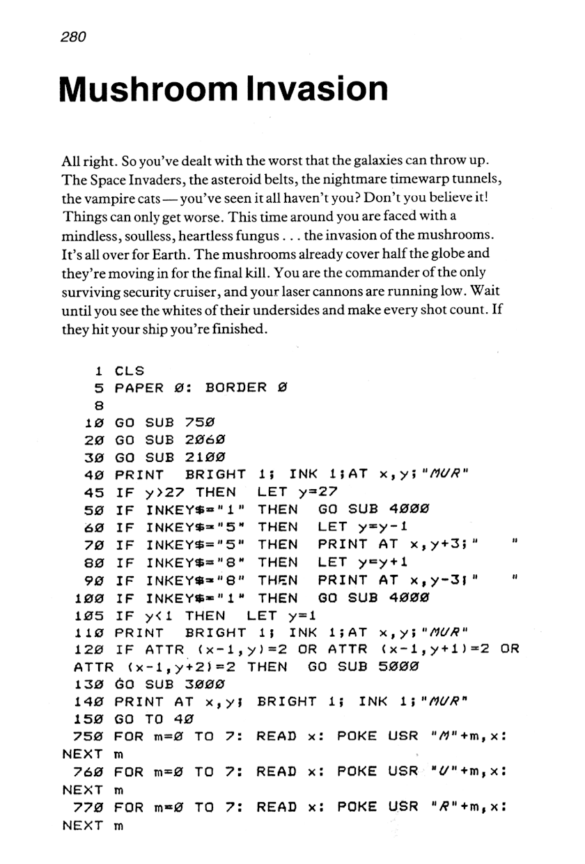 60 Programs For The Sinclair ZX Spectrum - Page 280