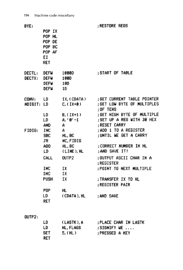 Cracking The Code on the Sinclair ZX Spectrum - Page 194