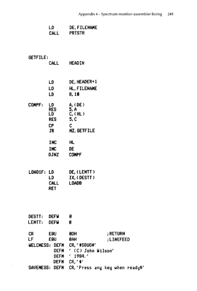 Cracking The Code on the Sinclair ZX Spectrum - Page 249