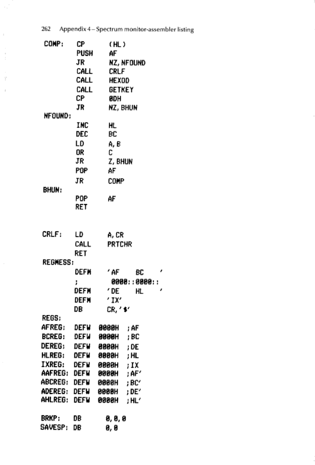 Cracking The Code on the Sinclair ZX Spectrum - Page 262