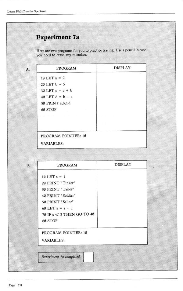 Learn BASIC on the Spectrum - Chapter 7.8